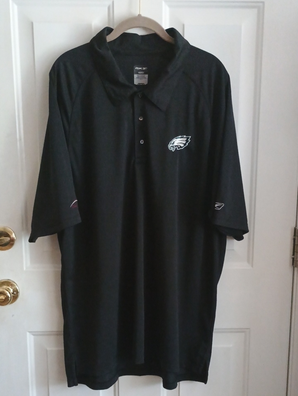 Reebok Philadelphia Eagles Black Polo Shirt Size XL